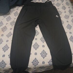 adidas Black Casual Athletic Pants with Logo